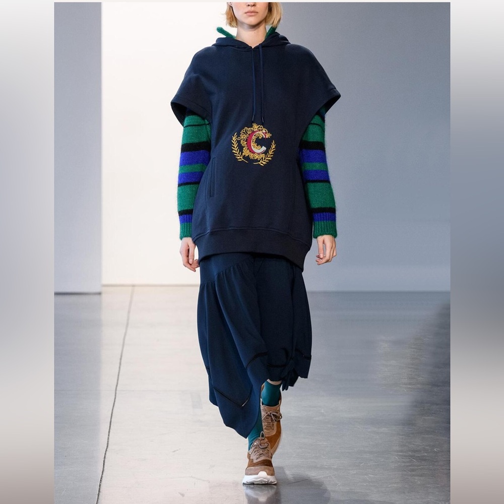 3.1 Phillip Lim Satin asymmetric navy skirt 8